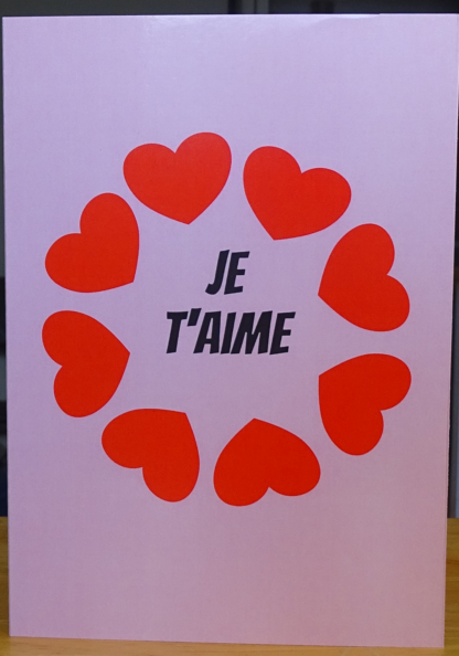 Carte Saint-Valentin « Je t'aime avec des coeurs »